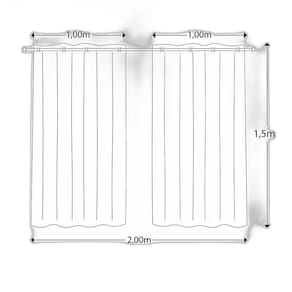 Cortina Charme Para Quarto 2.00 X 1,50 Estampada