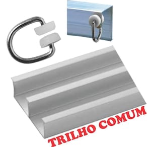 Cortina Dinamo 3 Metros Sala Quarto Trilho Comum - Cáqui
