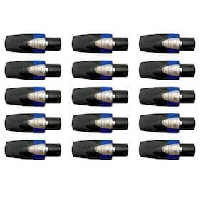 Kit 15 Conectores Speakon Macho Para Cabo Wireconex WC-605 4 Polos