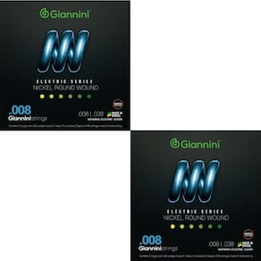 Kit 2 Encordoamento Guitarra Giannini Electric GEEGST08 Nickel .008"