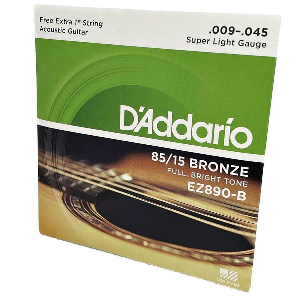 Encordoamento 09-45 D`Addario Aço Violão Ez890-B