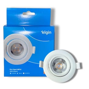 Spot Led Elgin Luminária Mr16 5W 3000K Direcionável Redondo