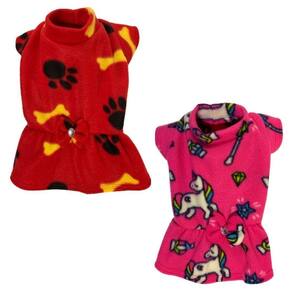 Kit 2 Roupa De Inverno Para Cães E Gatos - Vestido Soft Eg