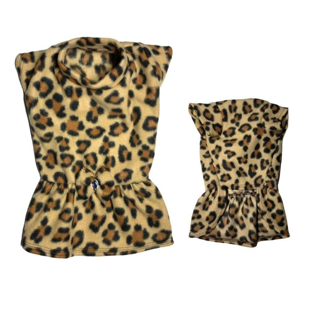 Roupas De Inverno Para Cães E Gatos - Vestido Onça M