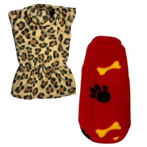 Kit 2 Roupas De Inverno Cães E Gato Vestido E Capa Eg - 013