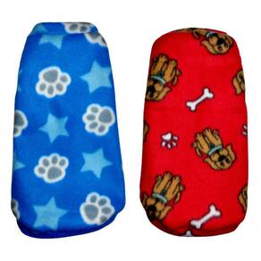 Kit 2 Roupas Cachorro - Suéter Inverno Eg Azul e Vermelho