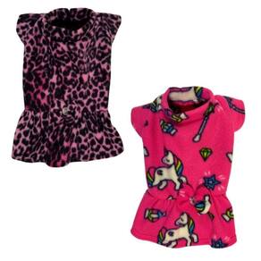 Kit 2 Roupas De Inverno Para Cães E Gatos - Vestido Soft M