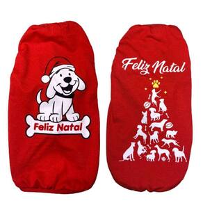 Kit 2 Roupas Para Cães E Gatos De Natal - Egg