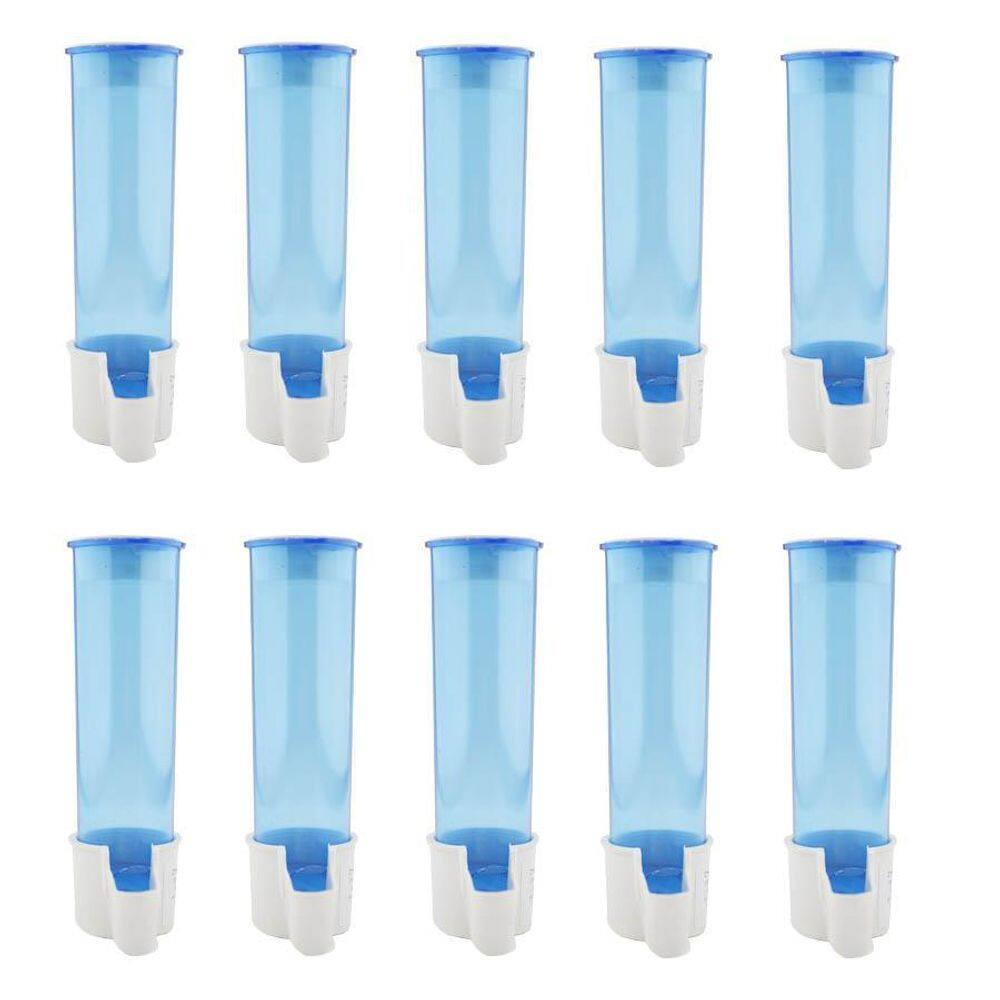 Kit 10 Comedouros Para Pássaros Automático Malha Larga 120Ml