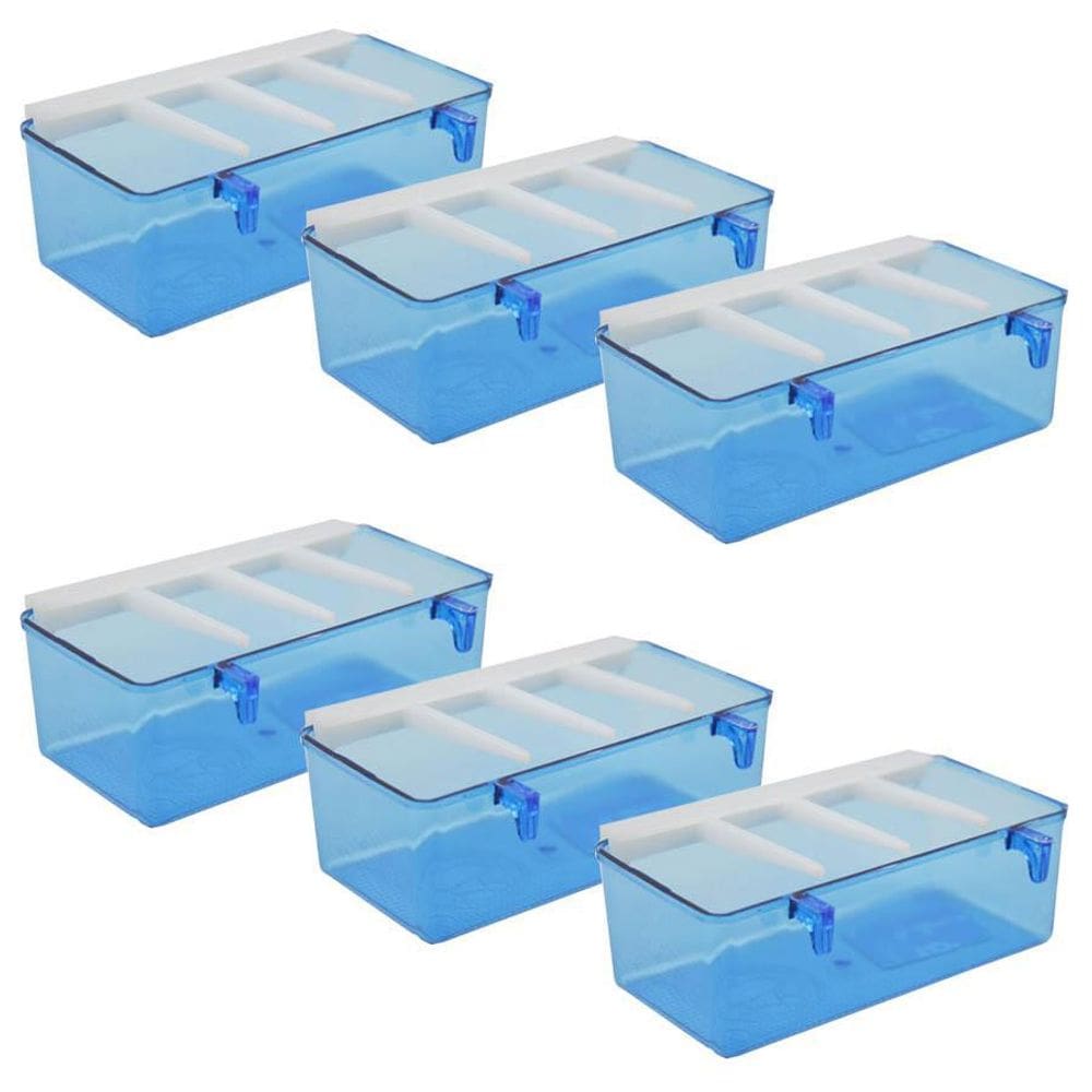 Kit 6 Comedouros Para Pássaros Com Grade 120 Ml