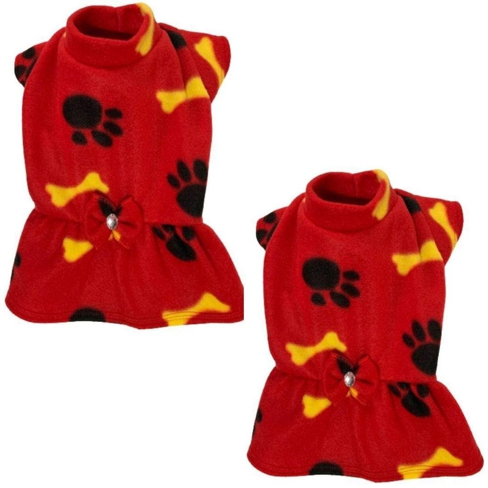 Kit 2 Roupa De Inverno Para Cães E Gatos - Vestido Soft Eg