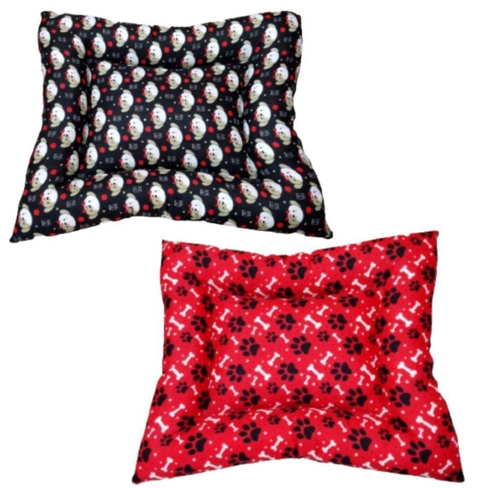 Kit 2 Almofadões Nica Premium - Almofadas Preto E Vermelho