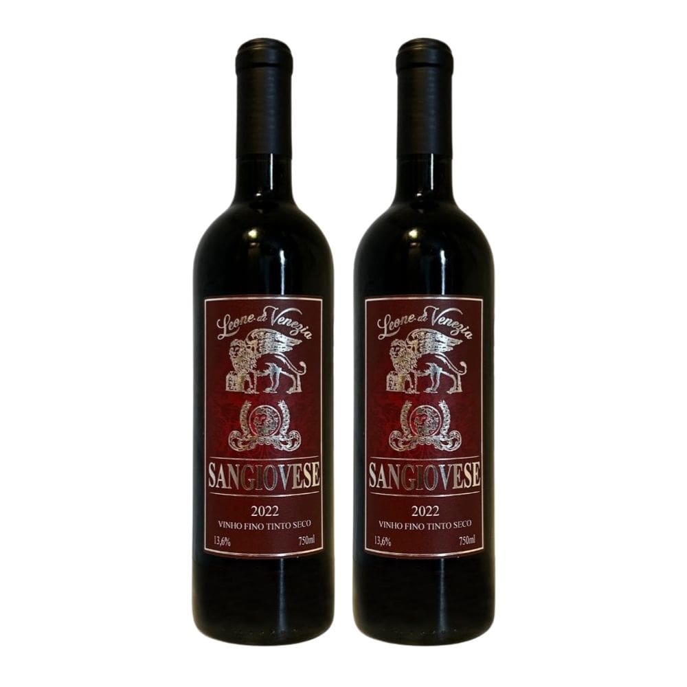 Kit 2 Vinhos Leone Di Venezia Sangiovese Tinto Brasil 750ml