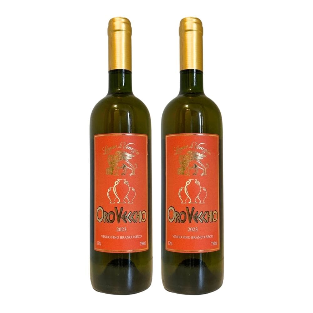 Kit 2 Vinhos Leone Di Venezia Oro Vecchio Branco Brasil 750ml