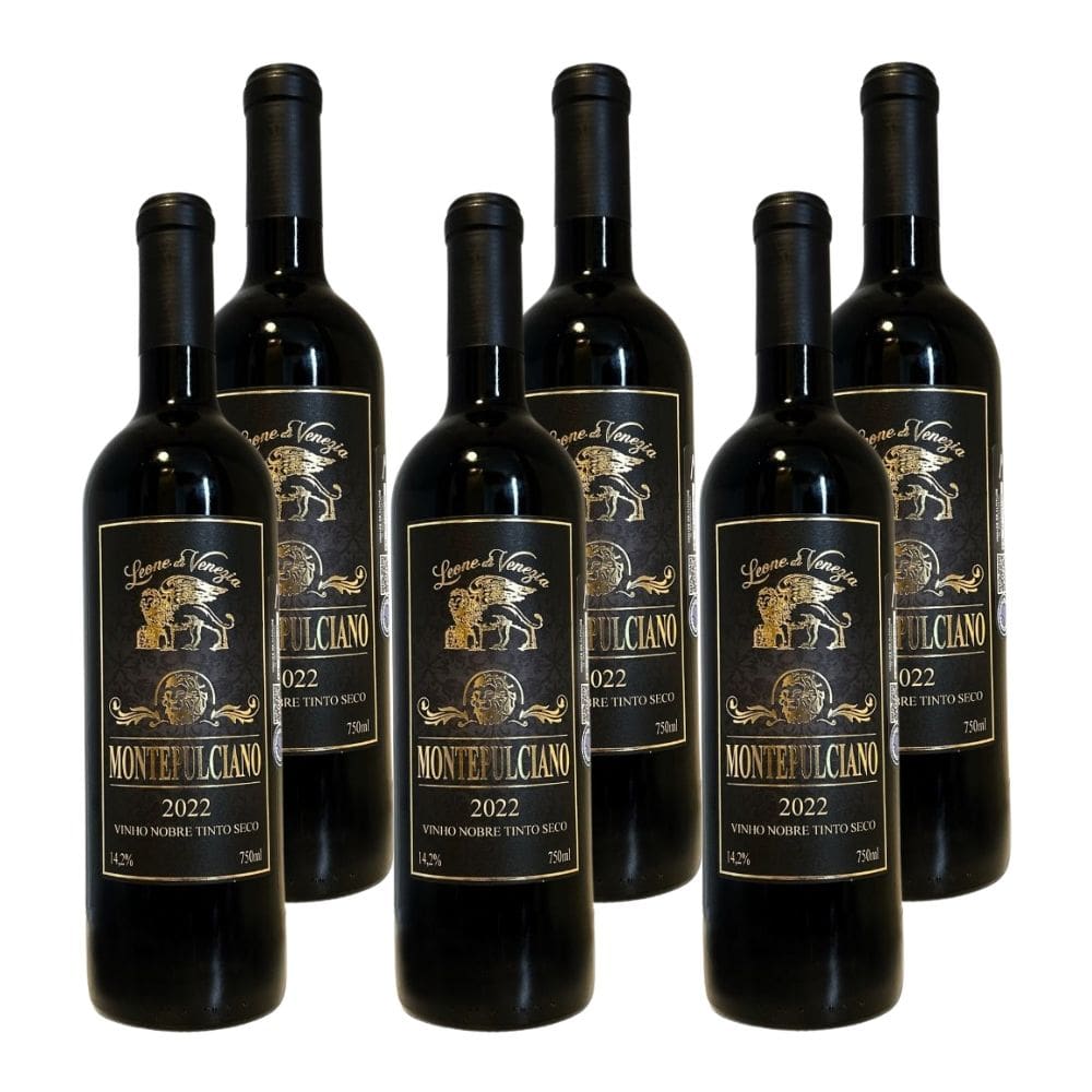 Kit 6 Vinhos Leone Di Venezia Montepulciano Tinto Brasil 750ml