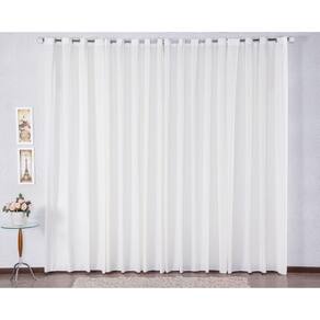 Cortina De Malha 200X160 Com Ilhós Sala De Jantar - Palha