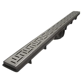 Ralo Linear 5x70 Banheiro Inox Oriente Coletor Marrom Saídas 40mm com Tela (5cm x 70cm)