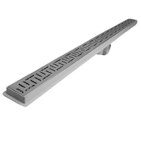 Ralo Linear Seca o Box 5x90 Banheiro Inox Oriente Coletor Cinza Saídas 40mm e Tela (5cm x 91cm)