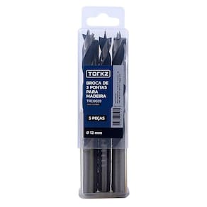 Broca de Madeira Torkz TRC0039, 12 mm - 5 Peças