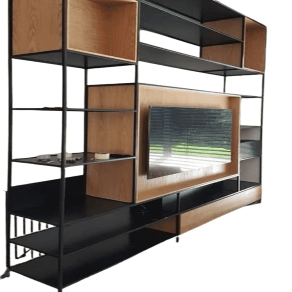 Estante Aço/Mdf Estilo Industrial Mobbili Es-04