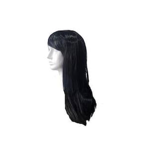 Peruca Longa Sintética Preto 55 Cm Cosplay