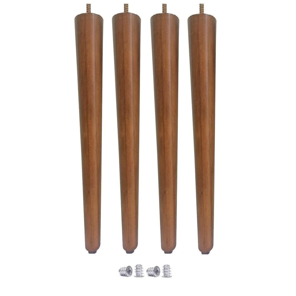 4 Pé Palito 50Cm Claro + 4 Bucha