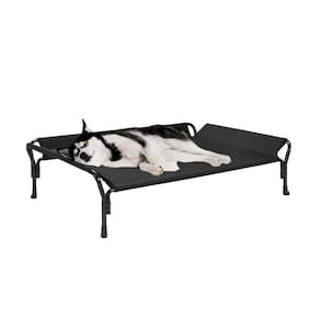 Cama para cães Veehoo Cooling Elevated com grade de proteção para cães grandes
