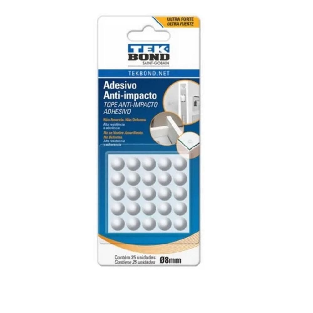 Kit c/ 25 Adesivo Anti-Impacto Gota 8mm Tekbond