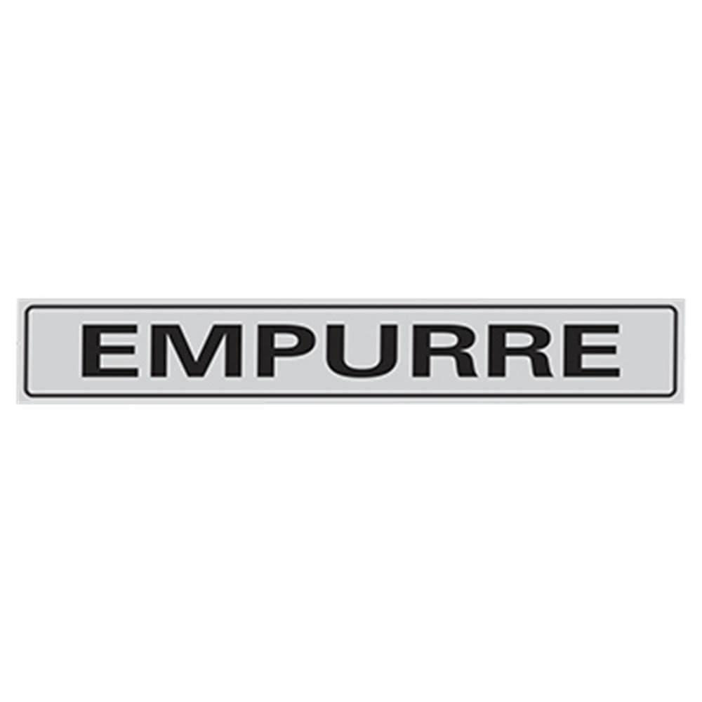 Placa Advertência Prata Empurre Unidade