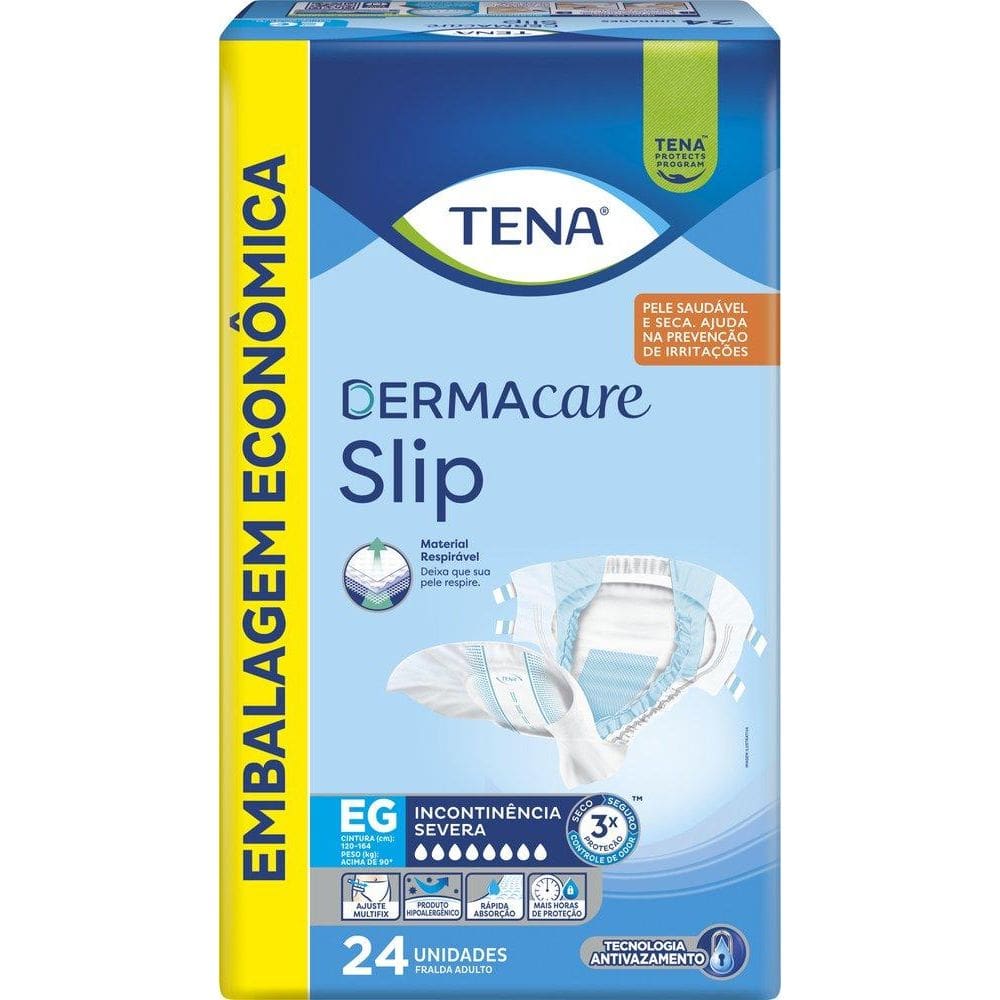 Fralda Geriátrica Tena Slip Dermacare EG 24 Unidades