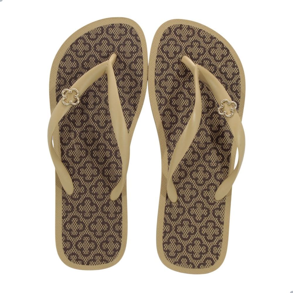 Chinelo Feminino Capodarte Pecan Monograma
