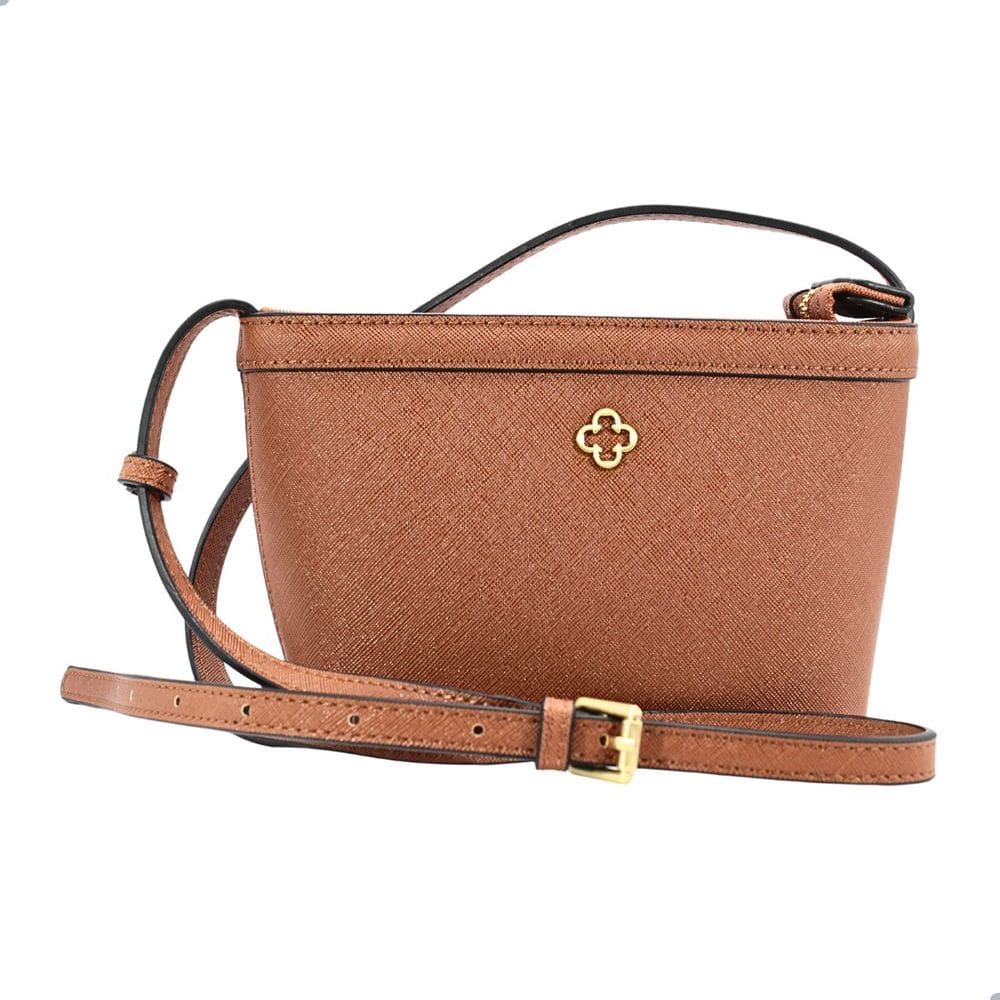 Bolsa Capodarte Safiano Marrom Bege