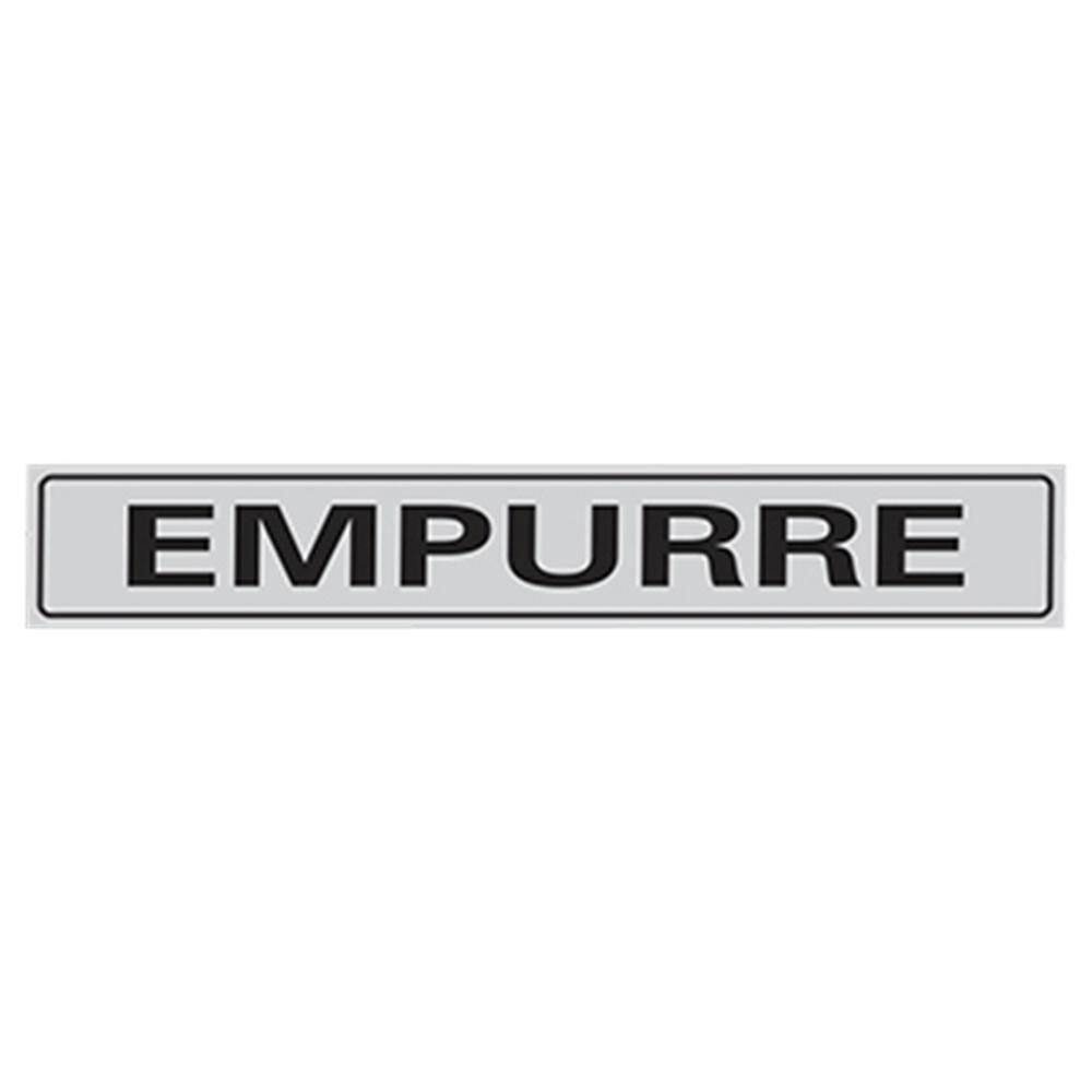 Placa Advertência Prata Empurre Unidade