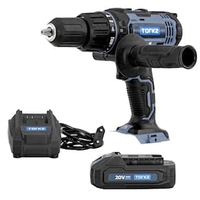 Furadeira Parafusadeira de Impacto Industrial TRB0011, Bateria e Carregador de Bateria Torkz , 20 Volts