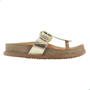 Tamanco Feminino Beira Rio Metalizado Premium Dourado