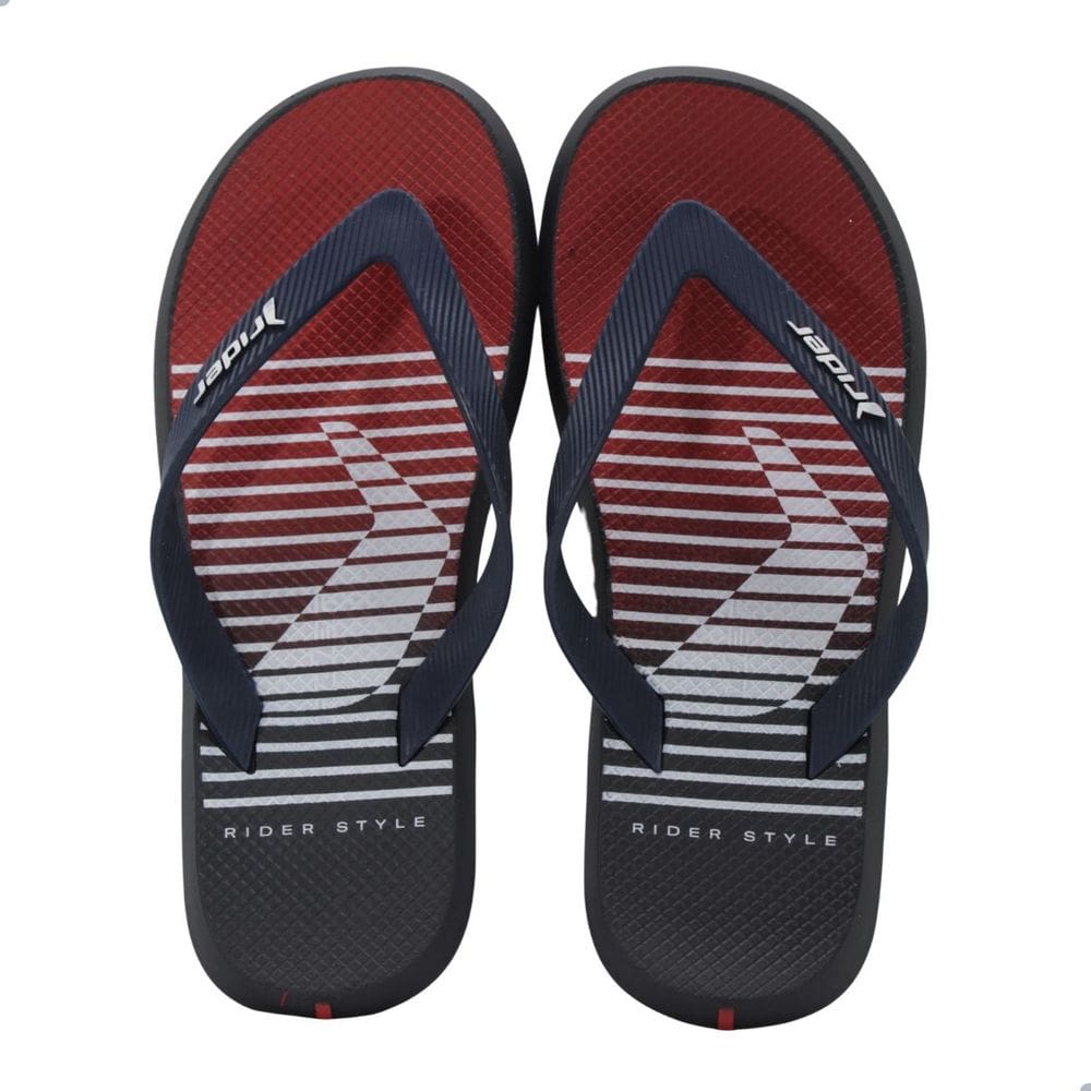 Chinelo Masculino Rider 11818 R1 Style Azul e Vermelho