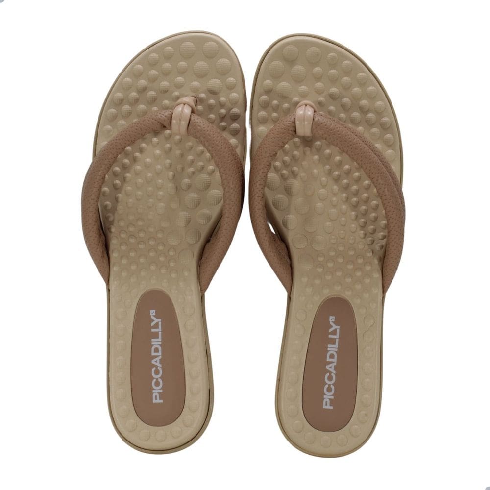 Tamanco Feminino Piccadilly Napa Stretch Soft Pontilhado Amendoa