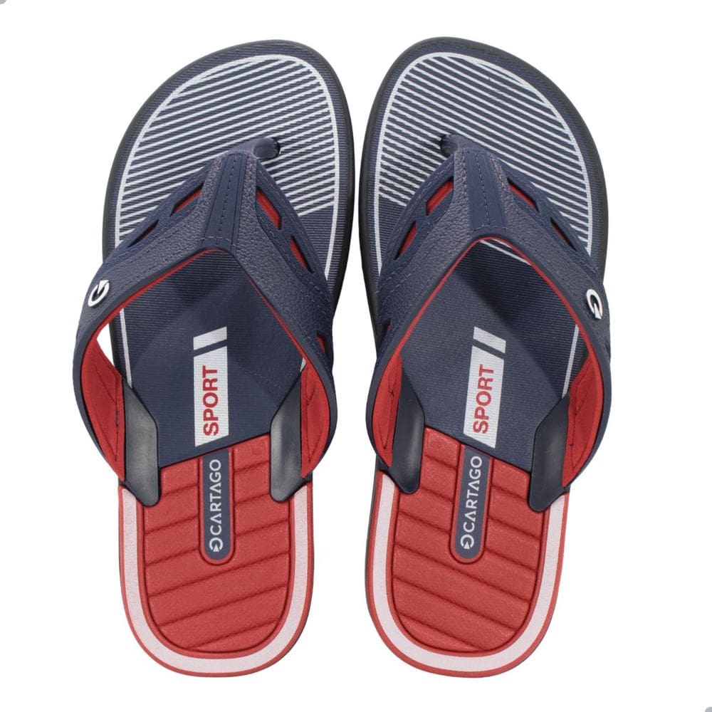 Chinelo Cartago Dallas Azul/Vermelho