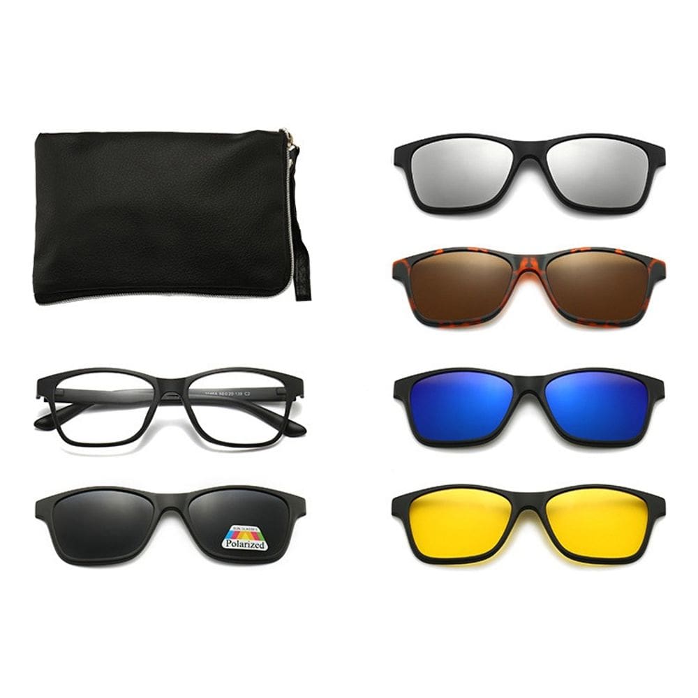 Óculos Armação Lente Transp Vinkin 5 Lentes Clip On 2209 Pre
