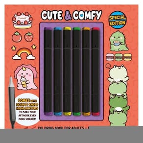 Cute & Comfy Coloring Book For Adults - Bold Easy - Special Edition - Livro De Colorir Adulto