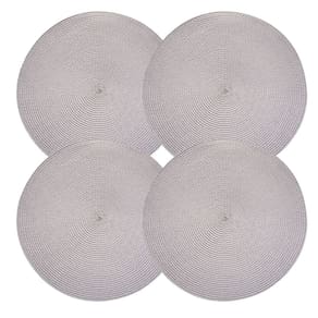 Jogo Americano Redondo Fresno Espiral Cinza 38cm 4 Peças - Lyor