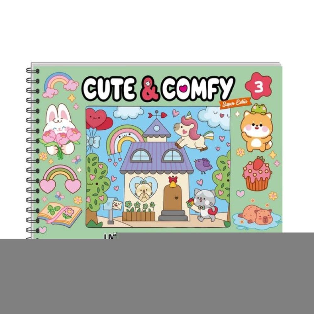 Cute & Comfy Super Extra Edição 03 - Livro De Colorir Adulto - Capa Dura Holográfica