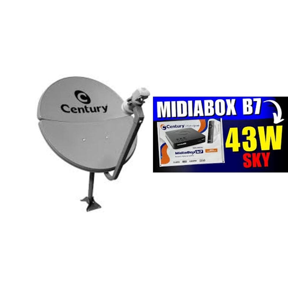 Nova Antena Parabólica Digital com Recepitor Century B7 e Assinatura dos Canais Sky