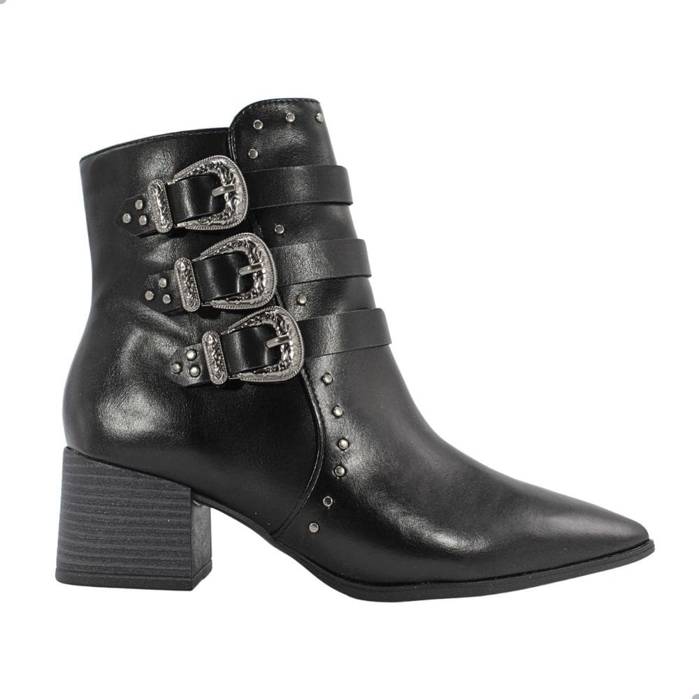 Bota Feminina Ramarim Cabedal Texas Preto