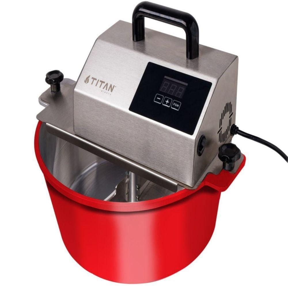 Panela Misturadora Profissional De Doces Zurique Titan 10 Litros Vermelha Bivolt
