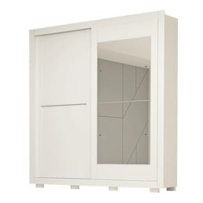 Guarda-roupa Casal Andorra Com Espelho 2 Portas 100% Mdf Linhamobília Branco