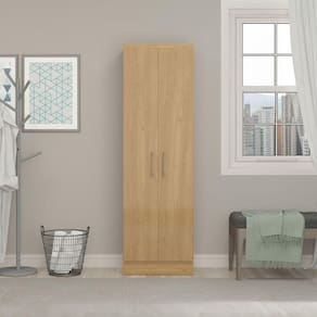 Armário Multiuso 2 Portas 52x170cm Mdp Menu Móveis Carvalho