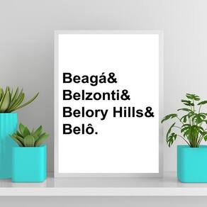Quadro Decorativo BH Beagá 45x34 cm - Quadros On-Line