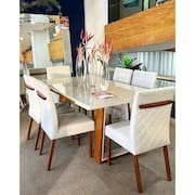 Sala de Jantar Maciça 6 cadeiras 1,80Real/Luxury Requinte