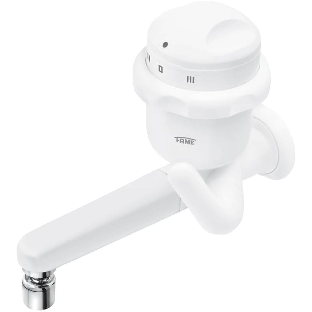 Torneira Elétrica de Cozinha 3 Temperaturas Bica Reta Arejador Articulado Branco Fame